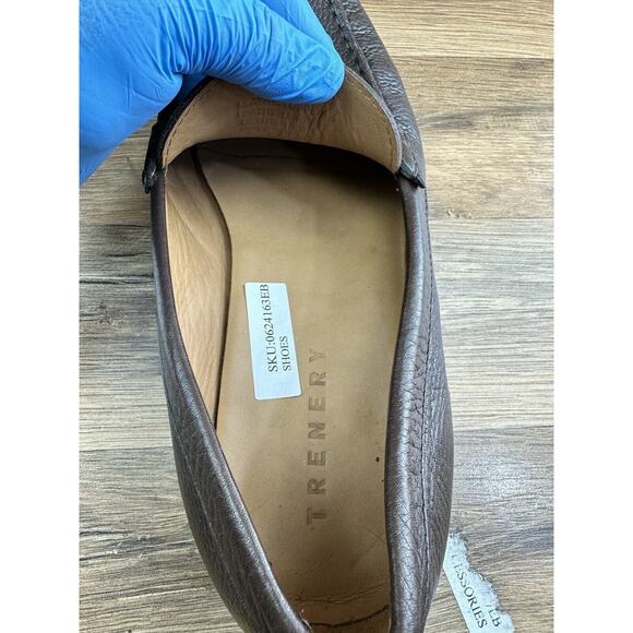 Trenery Size 43|9.5-10 Mens Black Leather Loafer Slip On Driving Moccasi… - Picture 8 of 8